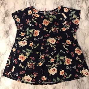 Beautiful Navy Floral Top